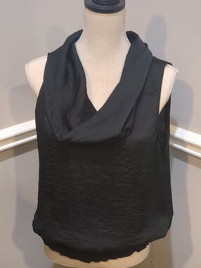 Michael Kors Black Sleeveless Cowl Neck Women's Top